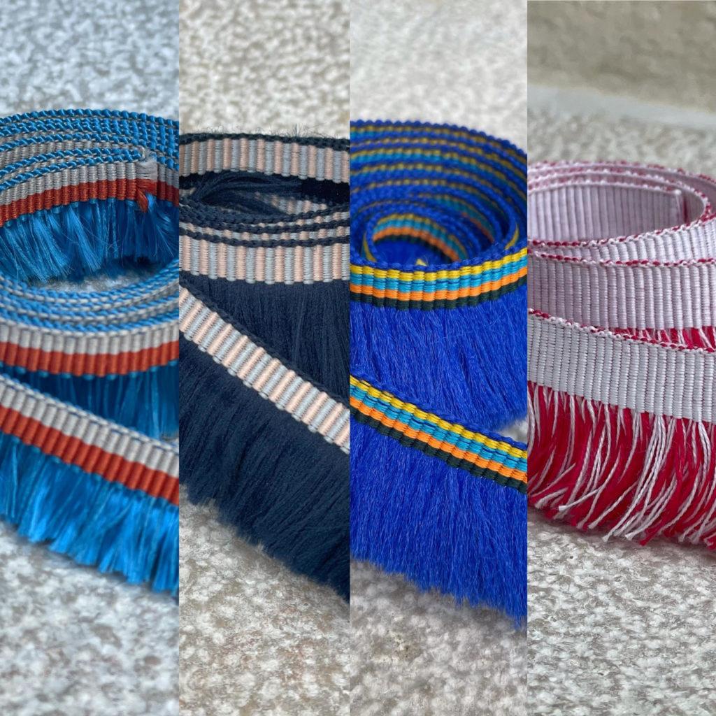 Franges tissées fabriquées en France de différents coloris
