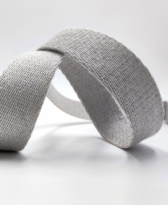 durable heavy-duty webbing strap, showing its tight weave, textured surface, and strong tensile strength