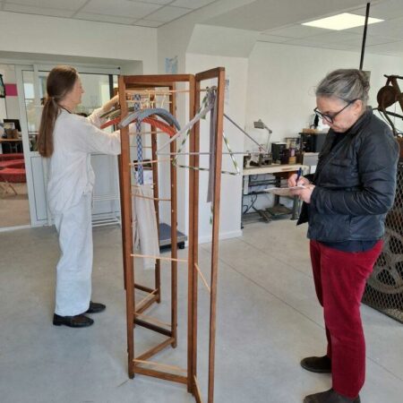 Marie-Ange Guilleminot visiting SCF's textile factory in Cholet, 2026